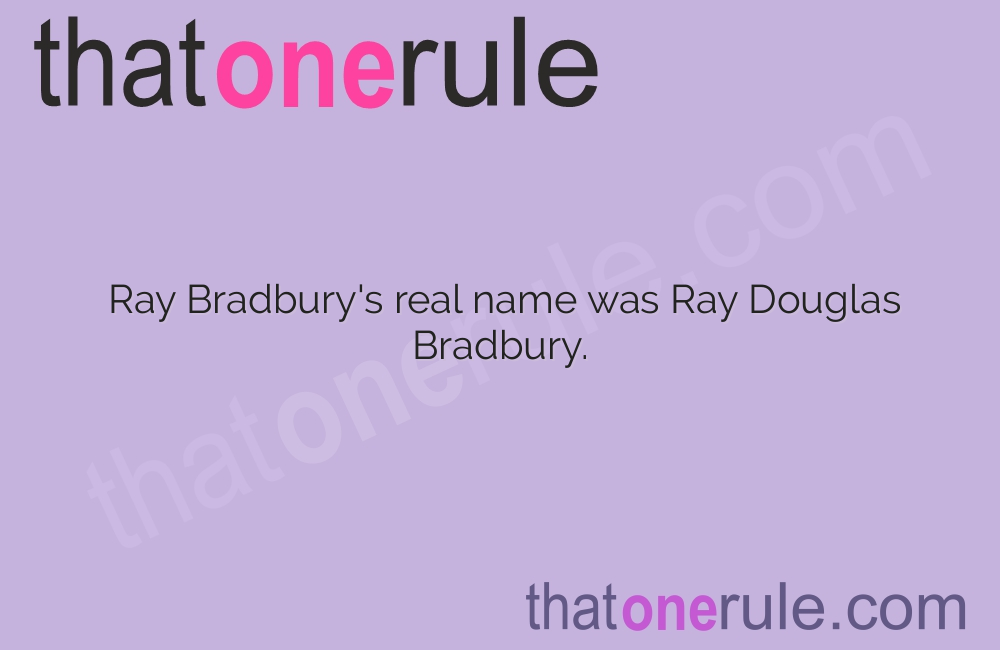 Fascinating Facts about Ray Bradbury