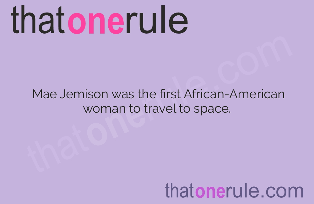 Mae Jemison Fun Facts