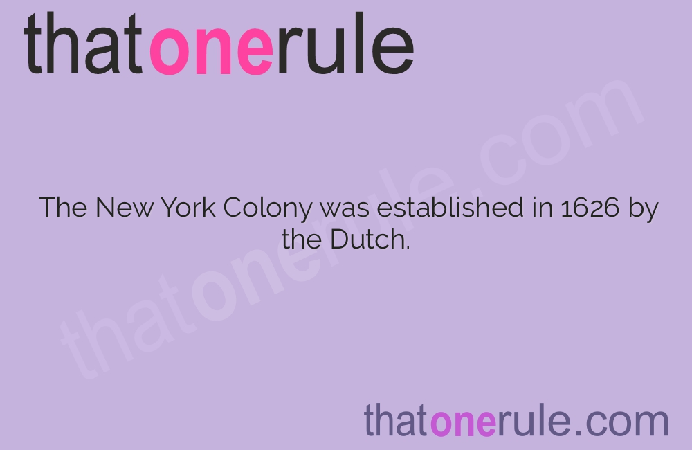 New York Colony Facts