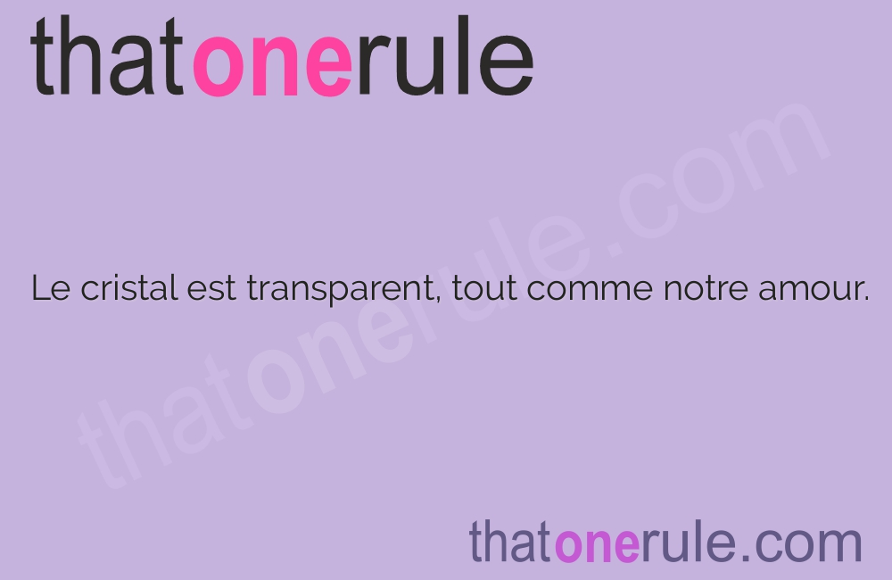 Noces de cristal citations