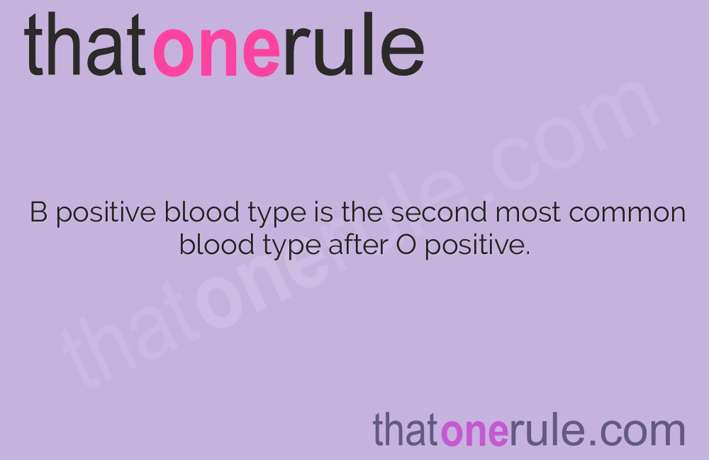 Interesting Facts About B Positive Blood Type